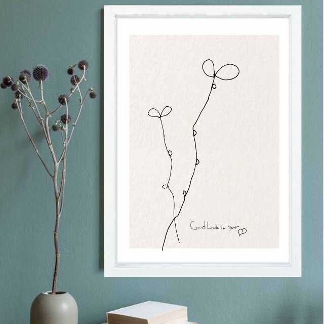 のびのび　花　送料無料 　個性ダントツ　イラスト　A4〜A0　ポスター　アートポスター　アートsei検索新着順　2460