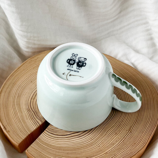 チコロット❤️すべて手描き❤️染付け❤️スープカップ❤️カフェオレ