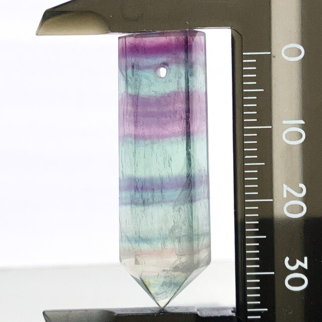 穴あきフローライトポイント[211] 38x11mm　 天然石