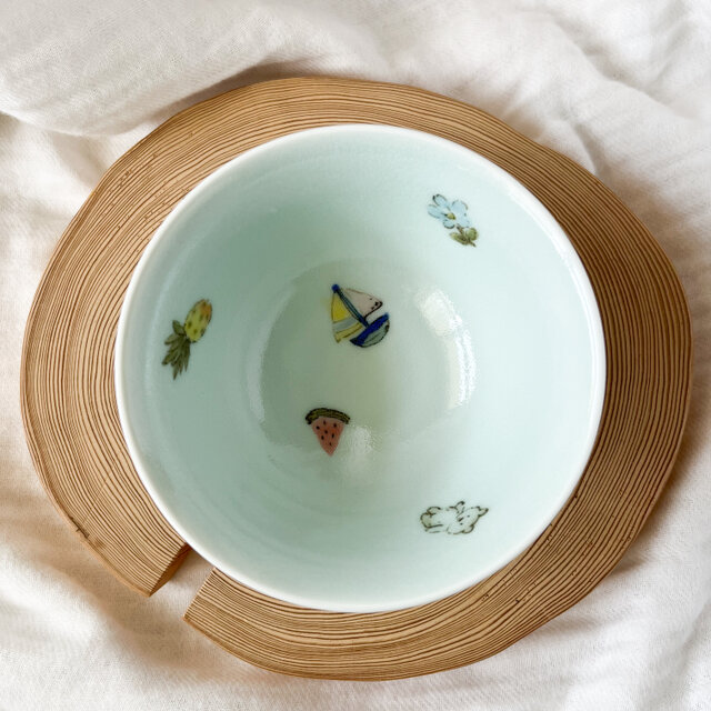 チコロット❤️Mサイズ❤️すべて手描き❤️染付け❤️ご飯茶碗❤️お