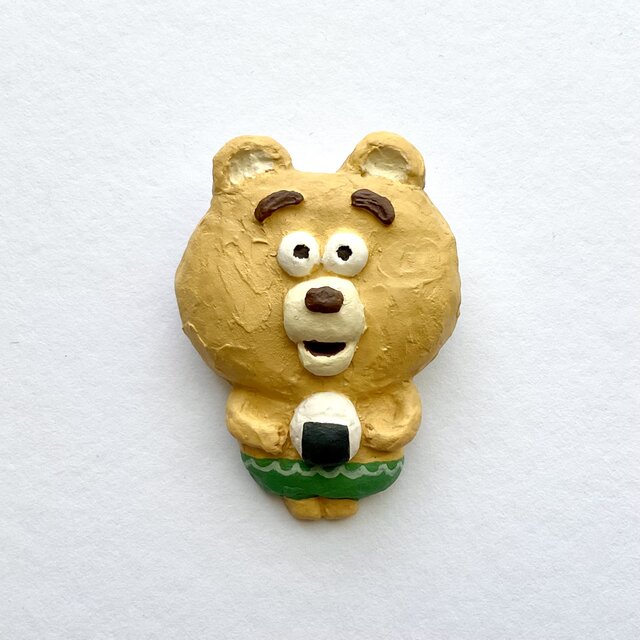 ブローチ　くま（大好きなおにぎり）