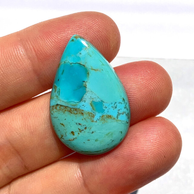 アリゾナ産モハベターコイズ[297] 29x19mm 15Cts ルース／天然石