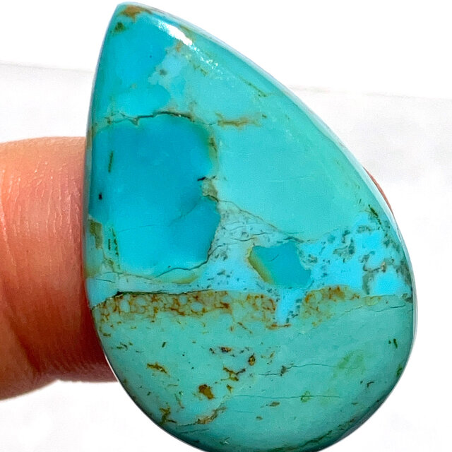 アリゾナ産モハベターコイズ[297] 29x19mm 15Cts ルース／天然石 