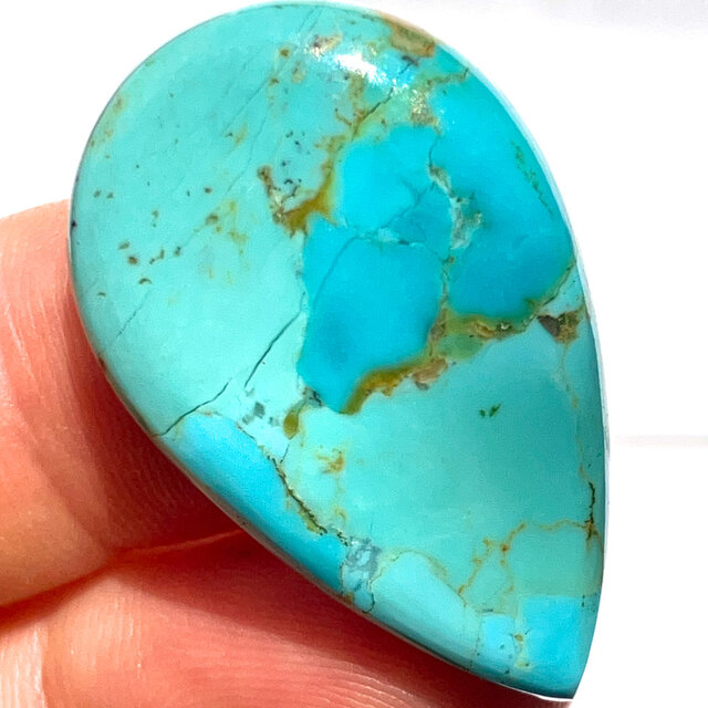 アリゾナ産モハベターコイズ[299] 31x20mm 19Cts ルース／天然石