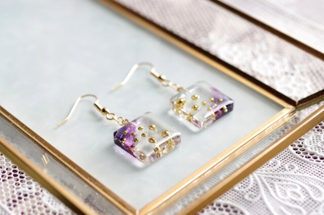 ≪315 パープル≫レジンピアス 350円 ≪315 パープル≫レジンピアス 350円 ≪115 パープル≫レジンピアス