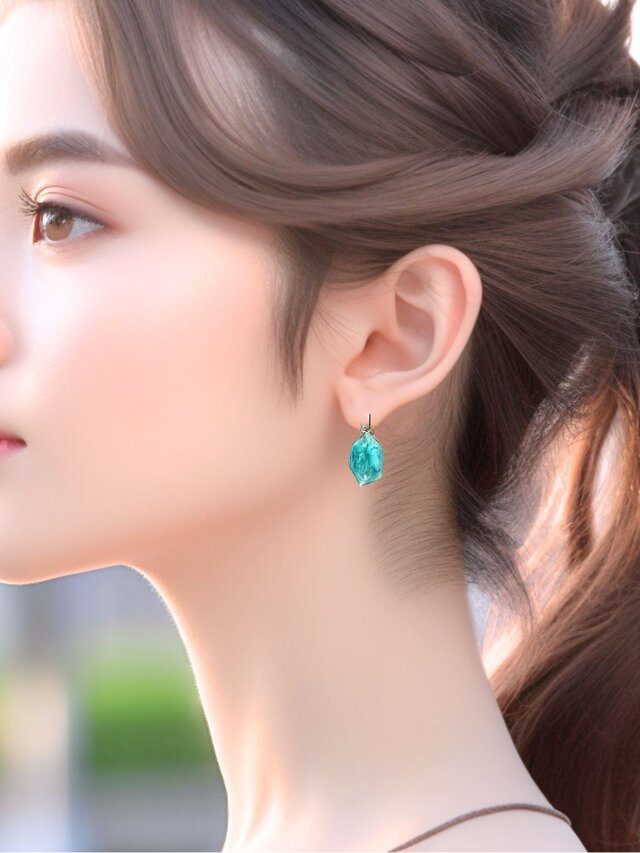 海色 レジンピアス・イヤリング | iichi 日々の暮らしを心地よくする