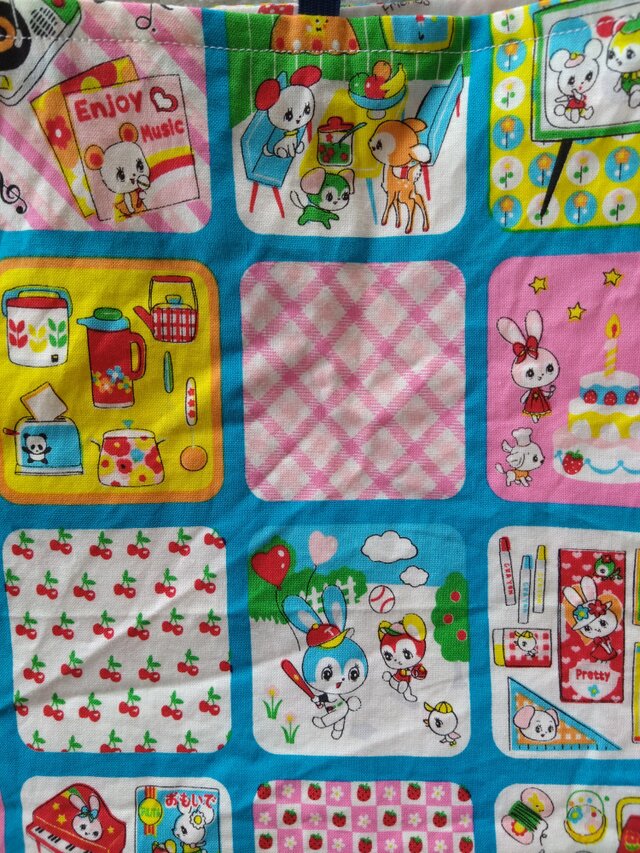 6K-1-2　ララチューン巾着袋　レトロアニマル　コップ袋　ハニーチューン ハン 6K-1-2 ララチューン巾着袋 レトロアニマル コップ袋 ハニーチューン ハン