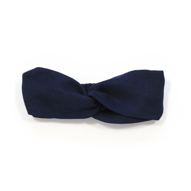 さらりと軽やか、リネンのナチュラルな風合い ハーフリネン・ダブルガーゼのヘアターバン ヘアバンド