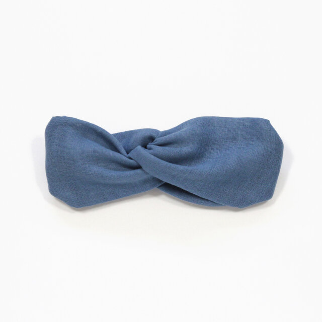 さらりと軽やか、リネンのナチュラルな風合い ハーフリネン・ダブルガーゼのヘアターバン ヘアバンド