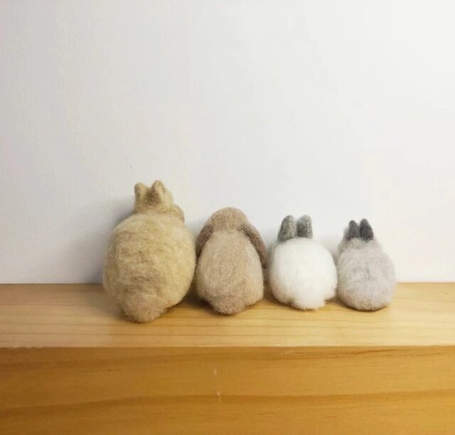 來兎ページ　ぬいぐるみオーダー オーダーメイド】【Sサイズ】羊毛フェルト うさぎ ペット うちの