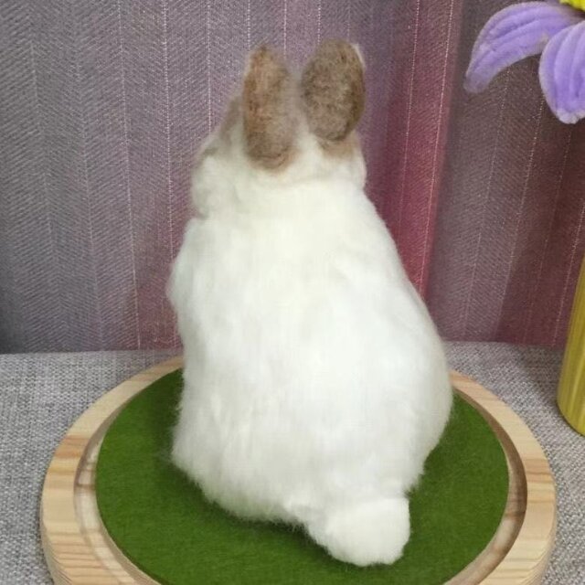 うたっち出品 うさぎ オーダーメイド 羊毛フェルト ハンドメイド 羊毛フェルト うたっち オレンジ ネザーランドドワーフ