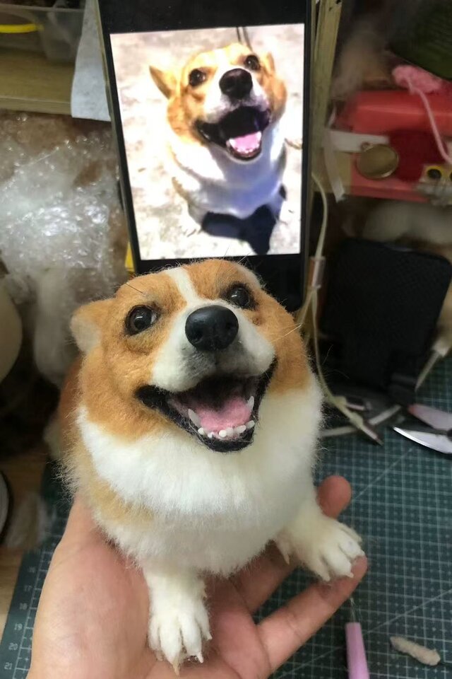 オーダーメイド ペット】 羊毛 フェルト 犬 オーダー 犬