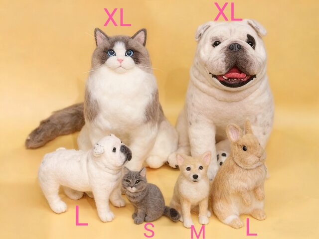 來兎ページ　ぬいぐるみオーダー オーダーメイド】【XLサイズ】羊毛フェルト うさぎ ペット うちの子