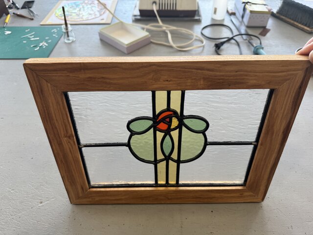 flower ステンドグラス ビクトリアン調 木枠入り | iichi 日々の暮らし