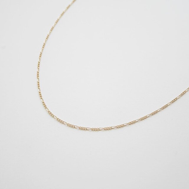 凪 ｜14kgf 極細 デザインチェーンネックレス 華奢 ゴールドチェーン