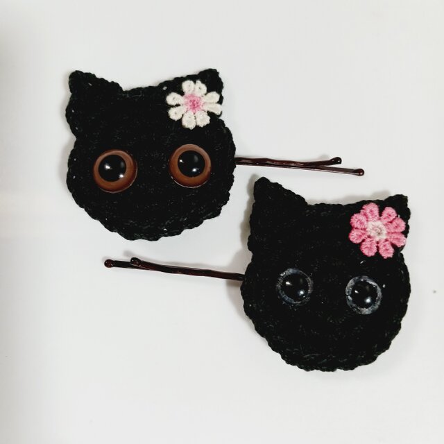 クロネコヘアピン　2個