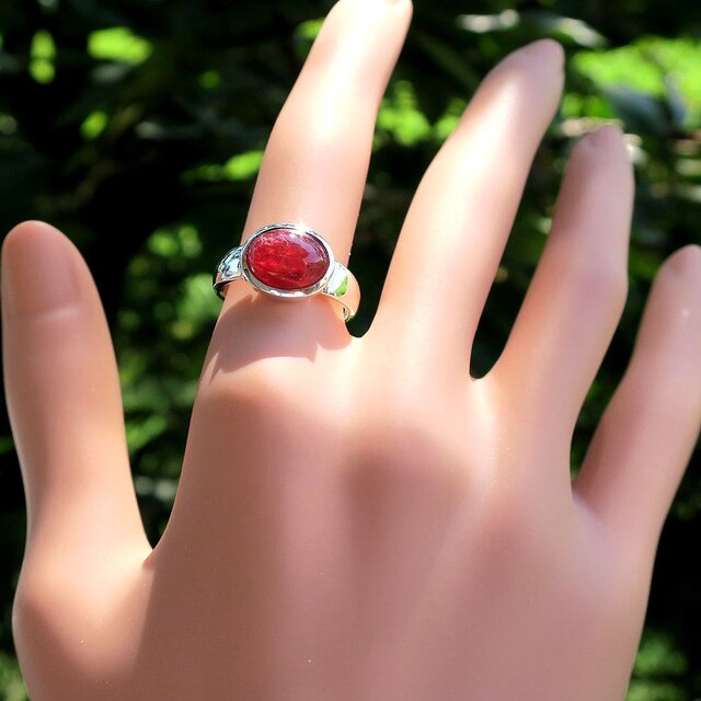 リツ★天然レッドスピネル★リングオーダー レッドスピネル 職人手作り カラーレディス リング 指輪 1号から