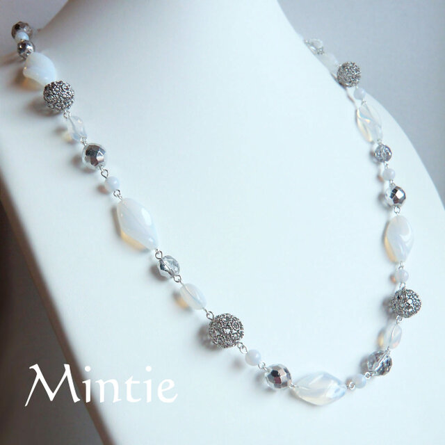 【SALE】一点もの★ホワイトオパールSVネックレス