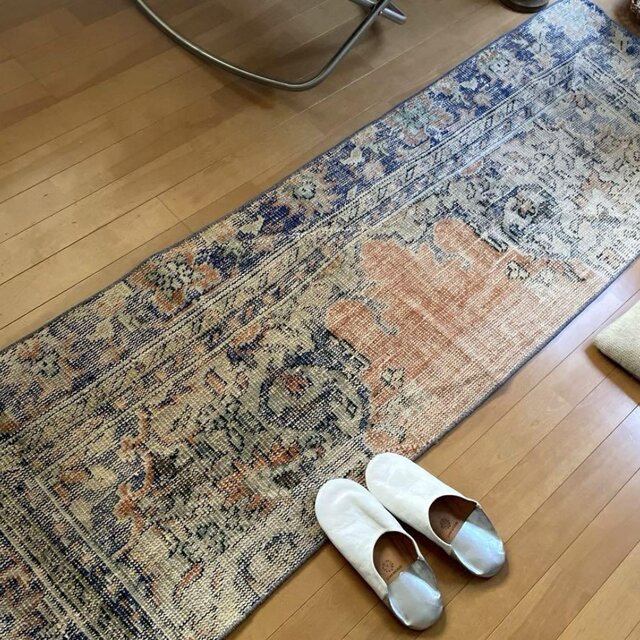 超ロング61×276貴重カラー　ペールイエロー　ランナー　トルコヴィンテージラグ ヴィンテージラグ TRB2180 ｜くらすこと オンラインストア