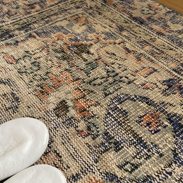 60×199 ロングランナーラグ 擦れ シャビー ウール トルコ