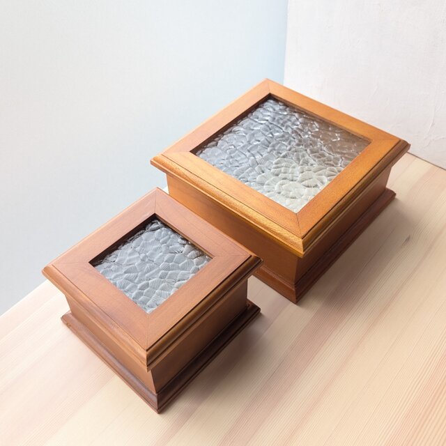 アクセサリーボックス　ステンドグラス　木製　【クリア】