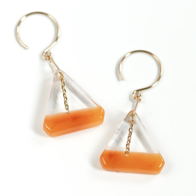 K10｜fruities｜アンフィボールインクォーツのピアスNO.4