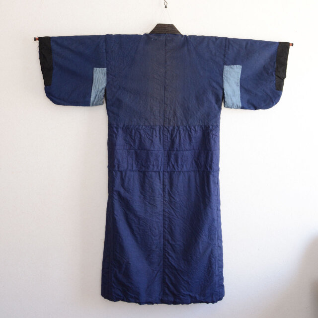 昭和初期〜中期 藍染 縞模様 木綿 長着 着物｜ヴィンテージ 和装