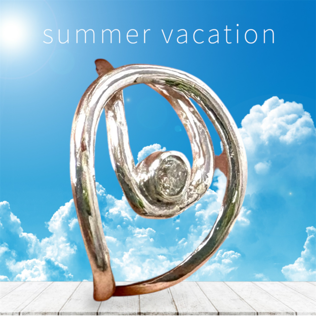 シルバー スパイラル ダイアモンドリング | iichi 日々の暮らしを