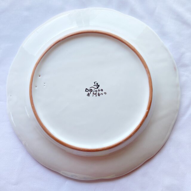 丸皿 26cm マヨリカ焼き イタリア陶器 リゾート気分 GEO061