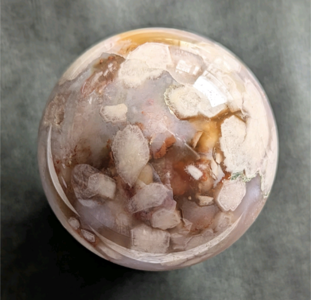 チェリーブロッサムアゲート　スカル　モチーフ 桜瑪瑙（チェリーブロッサムアゲート）《マダガスカル産》の