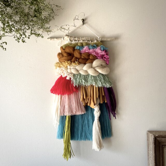 【一点もの】流木 ウィービングタペストリー『primitive, l'.』