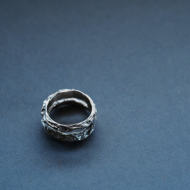 h　ハンドメイド　テクスチャーシンプルリング　シルバー925　♯24 h ハンドメイド テクスチャーシンプルリング シルバー925 ♯24
