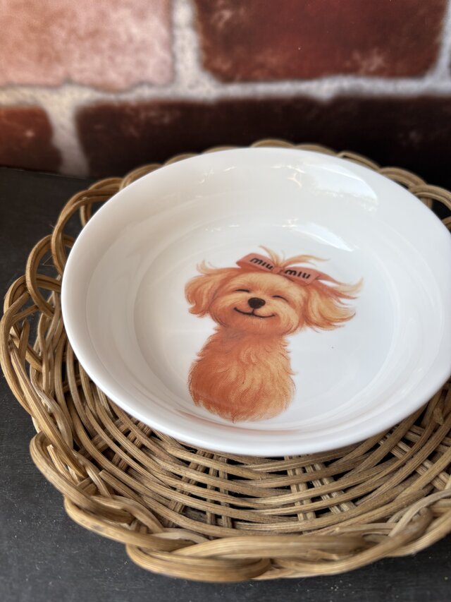 マルチーズ　ペットフードボウル　ペット食器