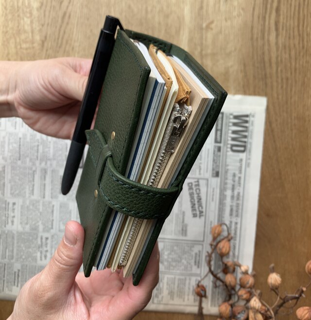 トラベラーズノートカバー／パスポートサイズ／革／赤 | iichi 日々の