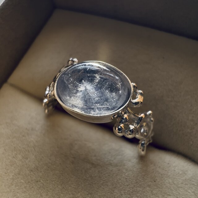 Dumortierite in Quartz 夜空のリング