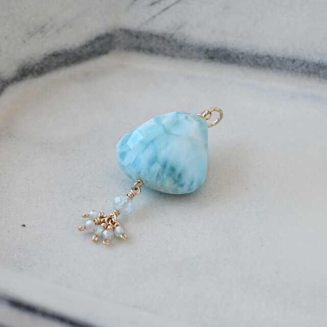 ラリマーのネックレストップA