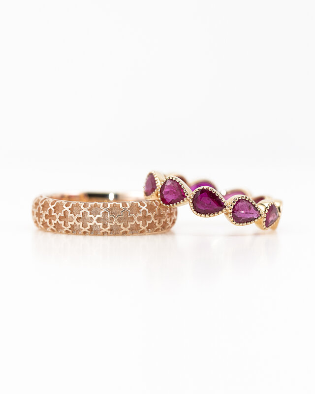 K18 Full Eternity Ring / Ruby Pair Shape | iichi 日々の暮らしを