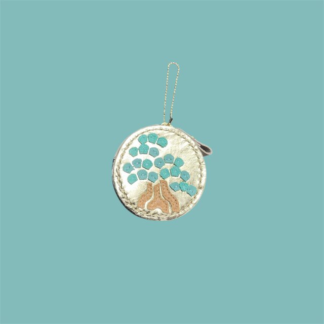 盆栽キーホルダーポーチgold