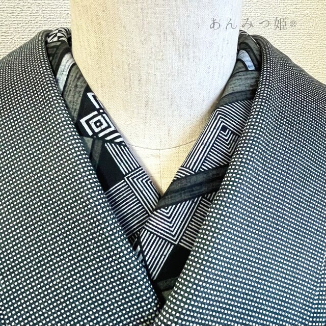 綿の半衿  モノクロモダン