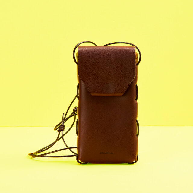 スマホショルダー〈ネックポーチ〉（チョコ）【R-022-MBX】