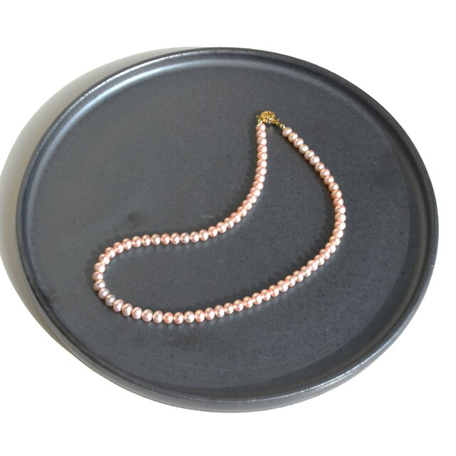 淡水パールのシンプルネックレス＊淡いラベンダーカラー＊42cm＊6～6.5ｍｍ◆送料無料♪