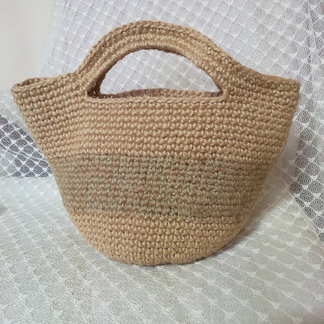 麻かごバック ＊ミント＊