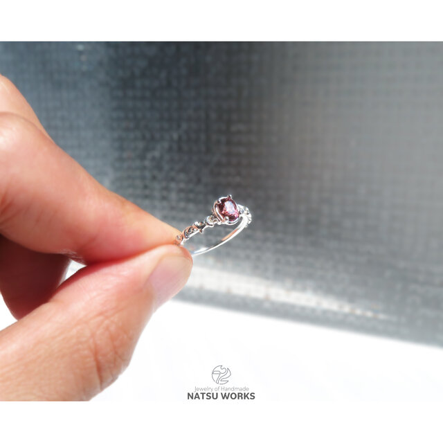 ピンク ジルコン リング / Pink Zircon Ring 0 | iichi 日々の