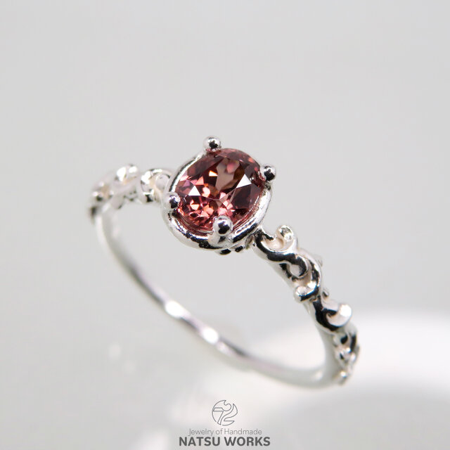 天然石　ピンクジルコン　ルース　天然石リング ピンク ジルコン リング / Pink Zircon Ring 0 | iichi 日々の