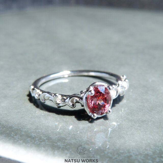 ピンク ジルコン リング / Pink Zircon Ring 0 | iichi 日々の