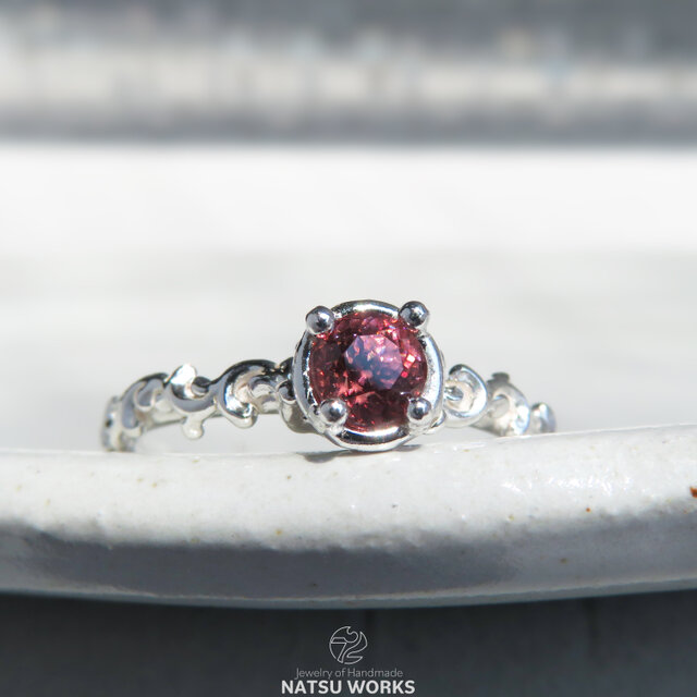 ピンク ジルコン リング / Pink Zircon Ring o | iichi 日々の暮らしを