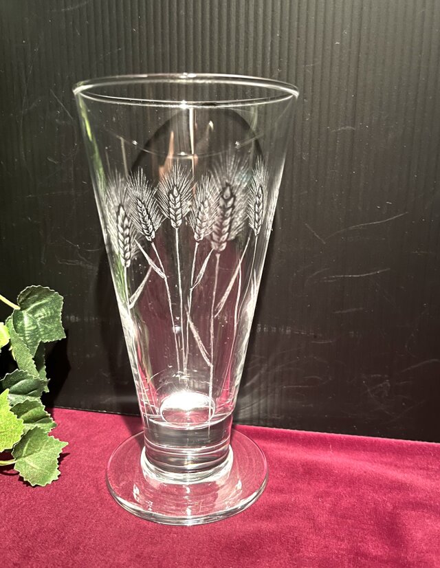 麦のグラス〜手彫りガラス〜