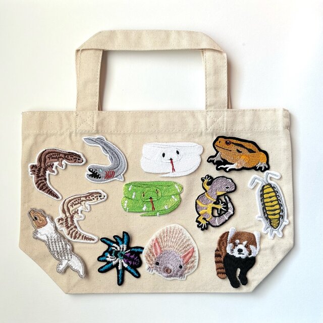 刺繍ワッペン□爬虫類□ニシアフリカトカゲモドキ | iichi 日々の