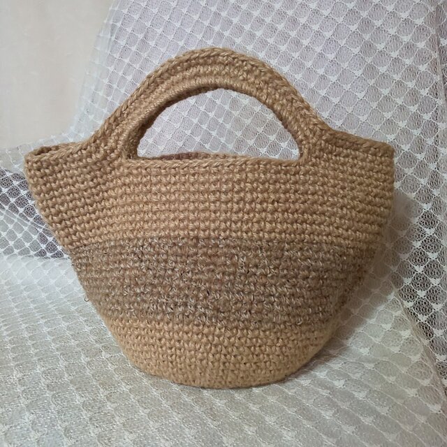 麻かごバック ＊ブラウン＊
