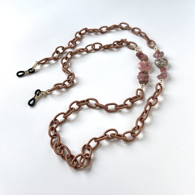 【メガネチェーン】インカローズ×布チェーン